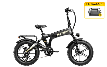 Heybike All-Terrain Fat Tire E-Bike Tyson with Hydraulic Dual Suspension, 750W Motor, Black